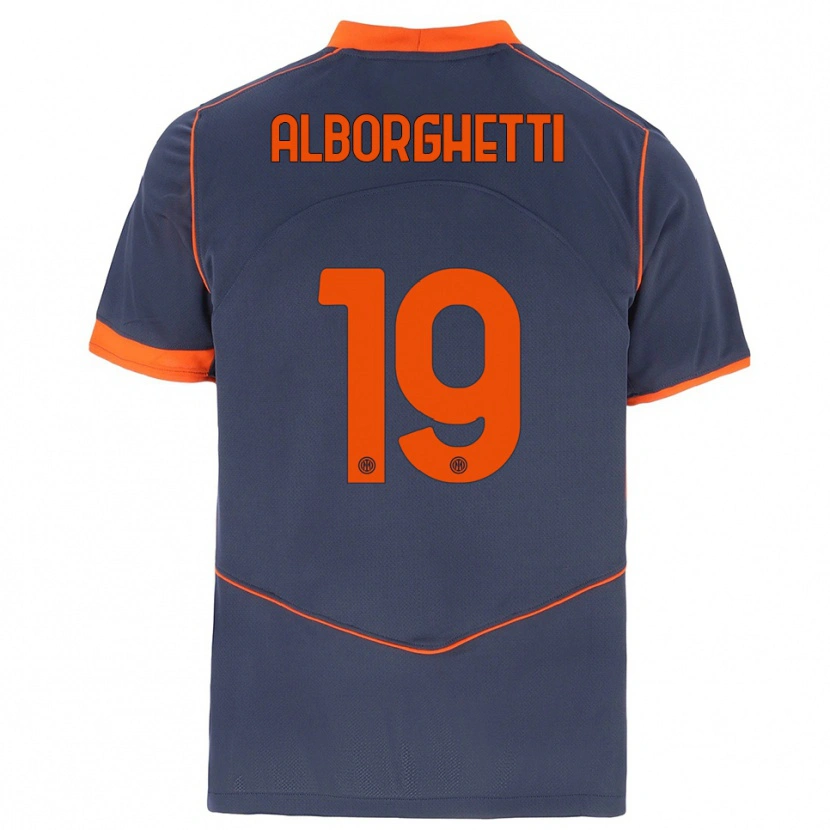 DanxenメンズLisa Alborghetti#19グレー オレンジサードユニフォームシャツ2025/26ジャージーユニフォーム