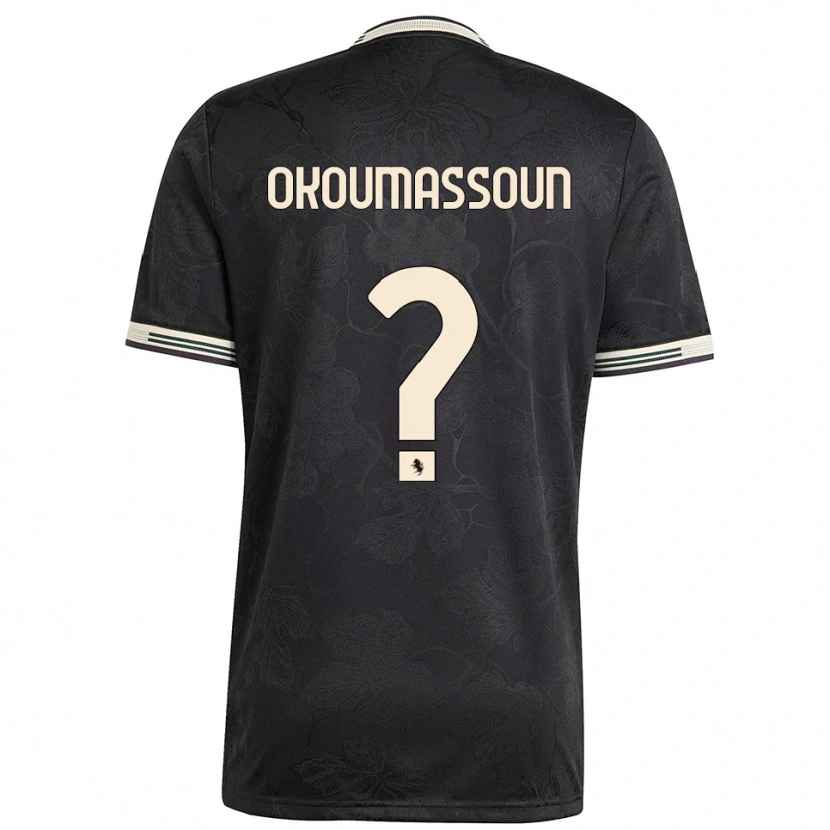 DanxenメンズIsmaele Okoumassoun#0ブラック ホワイト グリーンサードユニフォームシャツ2025/26ジャージーユニフォーム
