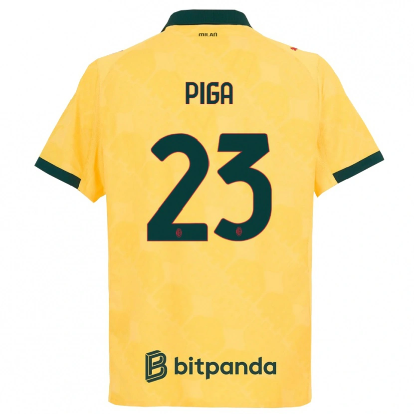 DanxenメンズJulie Piga#23イエロー ブラックサードユニフォームシャツ2025/26ジャージーユニフォーム