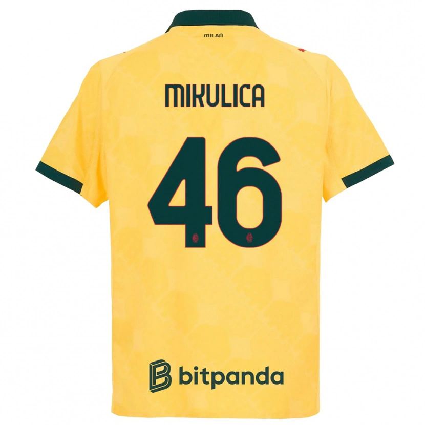DanxenメンズPetra Mikulica#46イエロー ブラックサードユニフォームシャツ2025/26ジャージーユニフォーム
