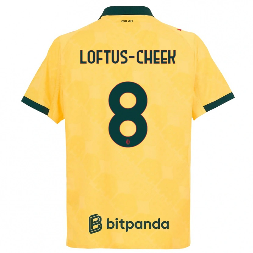 Danxenメンズルーベン・ロフタス＝チーク#8イエロー ブラックサードユニフォームシャツ2025/26ジャージーユニフォーム