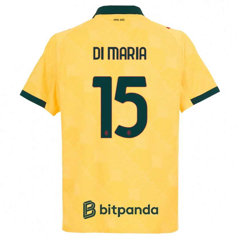 Danxenメンズアレッサンドロ・ディ・マリア#15イエロー ブラックサードユニフォームシャツ2025/26ジャージーユニフォーム