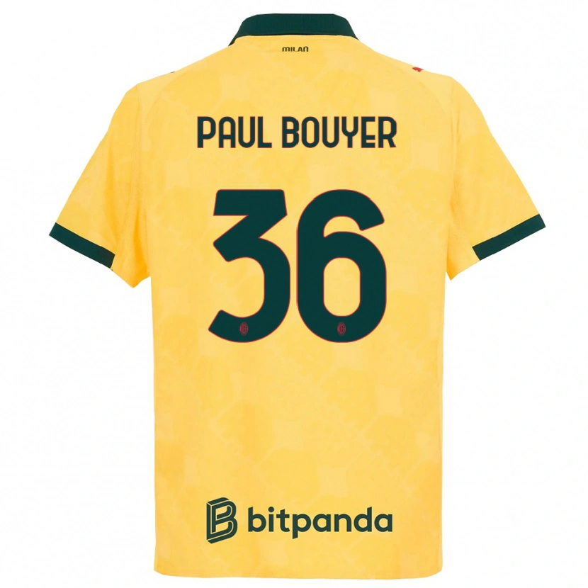 DanxenメンズLéo Paul Bouyer#36イエロー ブラックサードユニフォームシャツ2025/26ジャージーユニフォーム