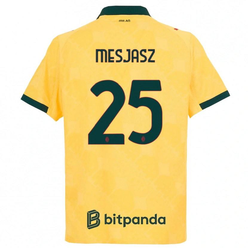 DanxenメンズMałgorzata Mesjasz#25イエロー ブラックサードユニフォームシャツ2025/26ジャージーユニフォーム