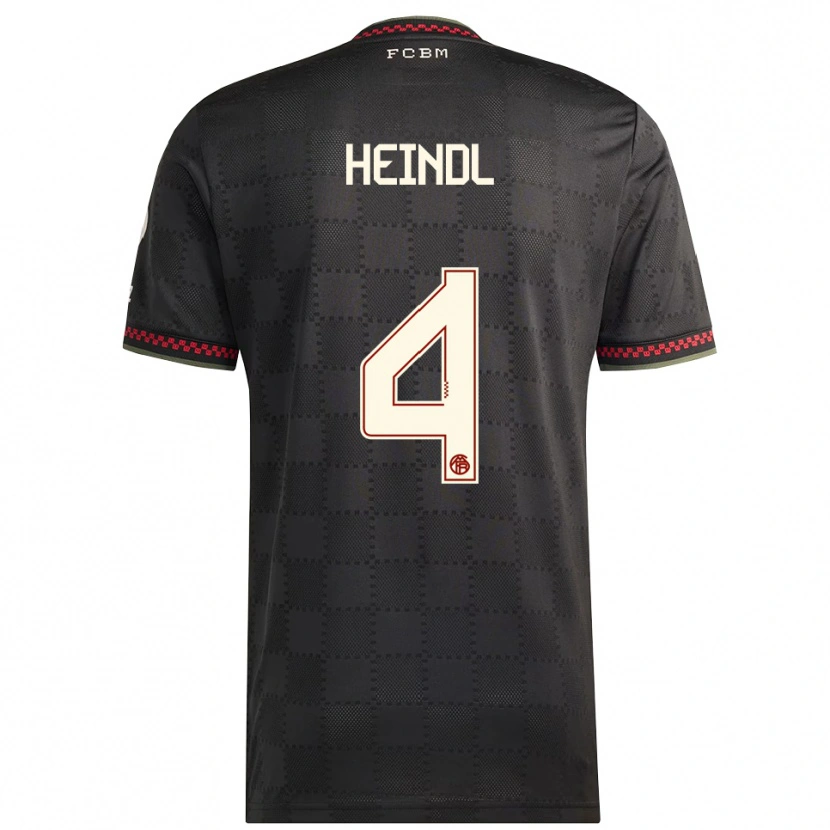 DanxenメンズDavid Heindl#4ブラック ホワイトサードユニフォームシャツ2025/26ジャージーユニフォーム
