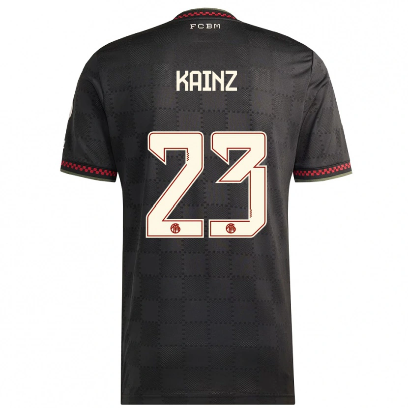 DanxenメンズManuel Kainz#23ブラック ホワイトサードユニフォームシャツ2025/26ジャージーユニフォーム
