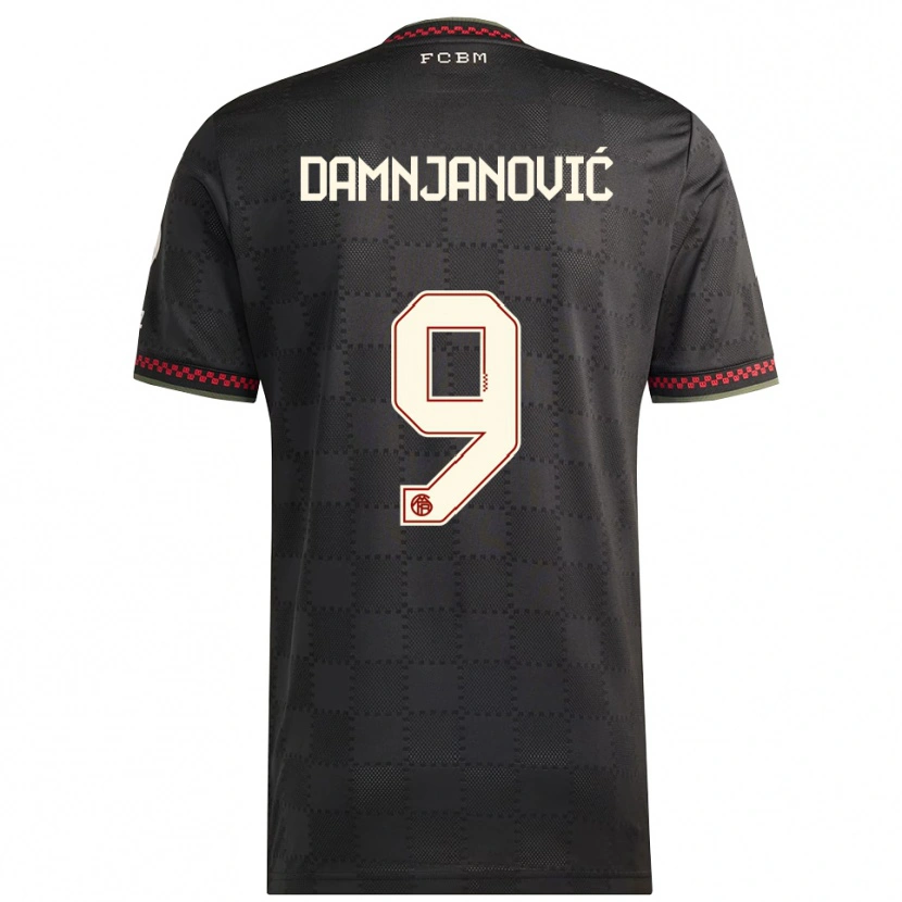 Danxenメンズヨバナ・ダムンヤノビッチ#9ブラック ホワイトサードユニフォームシャツ2025/26ジャージーユニフォーム