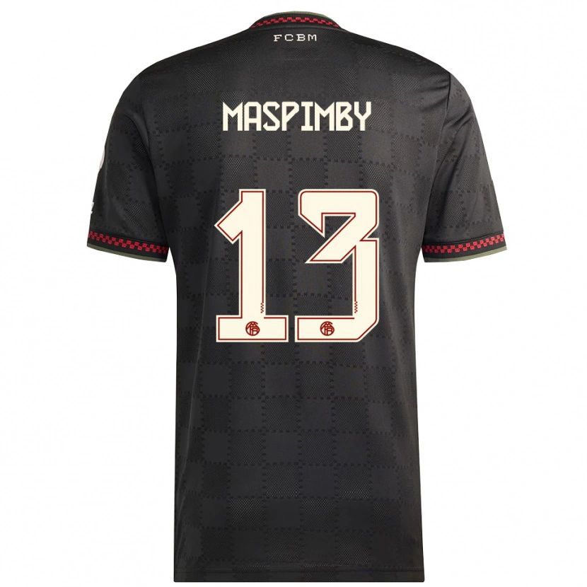 DanxenメンズThibault Maspimby#13ブラック ホワイトサードユニフォームシャツ2025/26ジャージーユニフォーム
