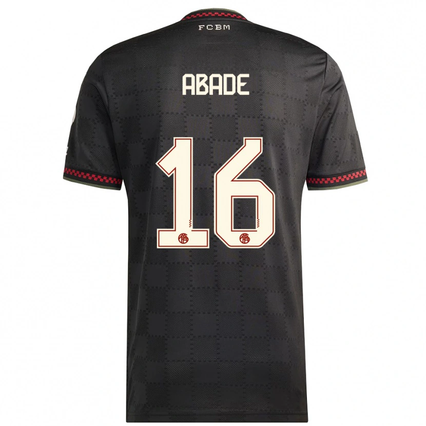 DanxenメンズDaniel Abade#16ブラック ホワイトサードユニフォームシャツ2025/26ジャージーユニフォーム
