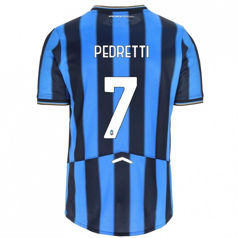 DanxenレディースMattia Pedretti#7スカイブルー ブラックホームシャツ2025/26ジャージーユニフォーム