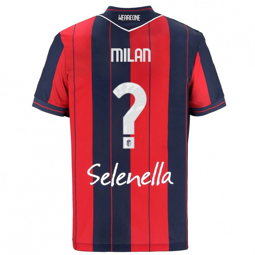 DanxenレディースRiccardo Milan#0レッド ネイビーホームシャツ2025/26ジャージーユニフォーム