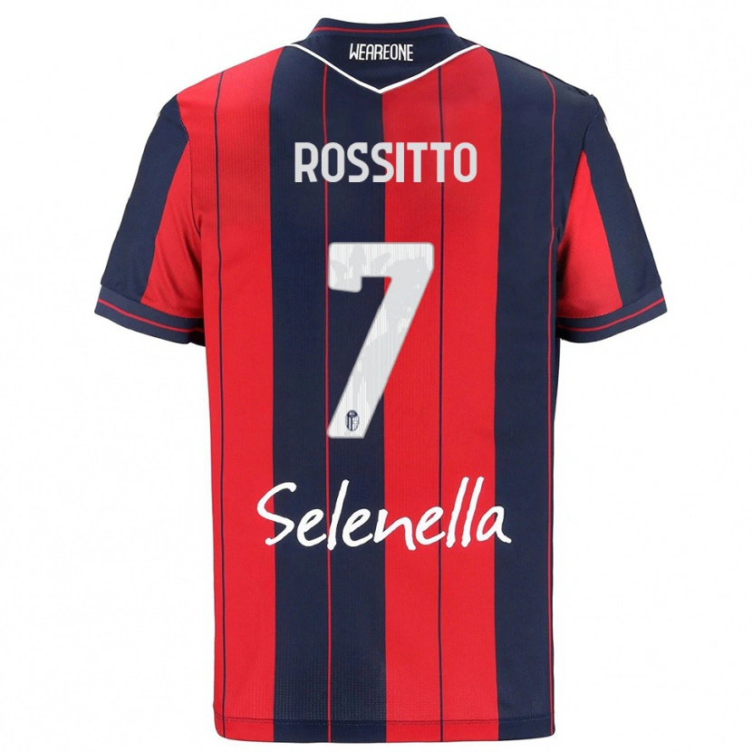 DanxenレディースNiccoló Rossitto#7レッド ネイビーホームシャツ2025/26ジャージーユニフォーム