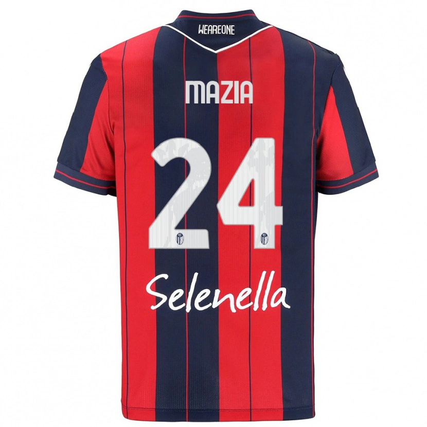 DanxenレディースAndrea Mazia#24レッド ネイビーホームシャツ2025/26ジャージーユニフォーム