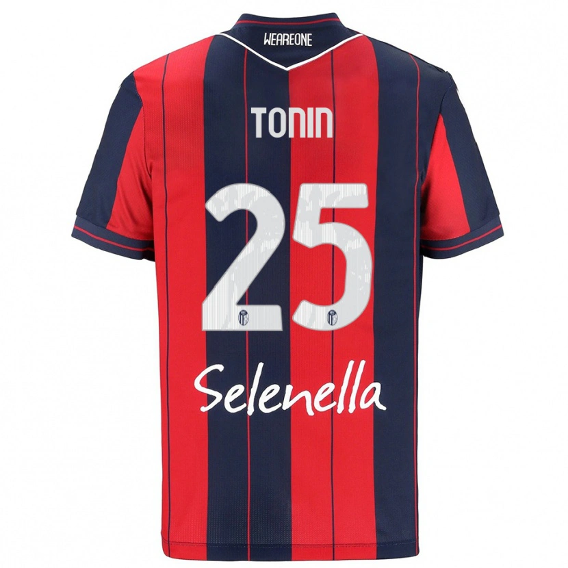 DanxenレディースFederico Tonin#25レッド ネイビーホームシャツ2025/26ジャージーユニフォーム