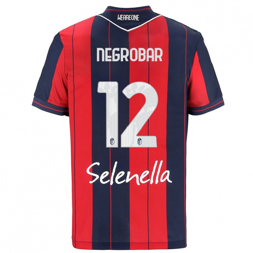 DanxenレディースLucas Negrobar#12レッド ネイビーホームシャツ2025/26ジャージーユニフォーム