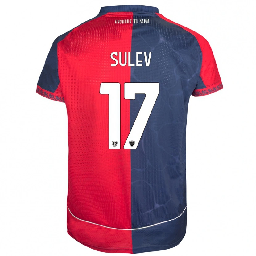 DanxenレディースIvan Sulev#17レッド ネイビーホームシャツ2025/26ジャージーユニフォーム