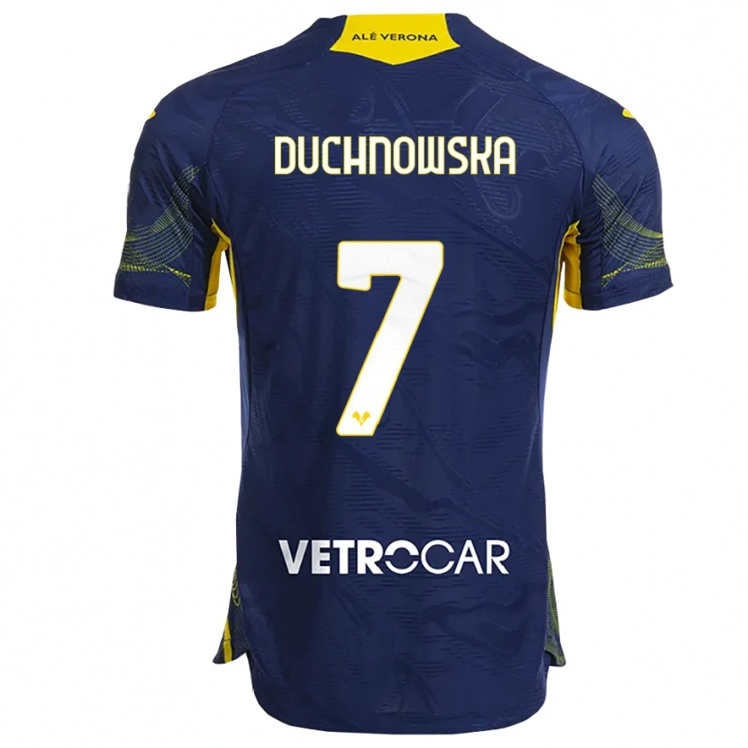 DanxenレディースMartyna Duchnowska#7ネイビー イエローホームシャツ2025/26ジャージーユニフォーム