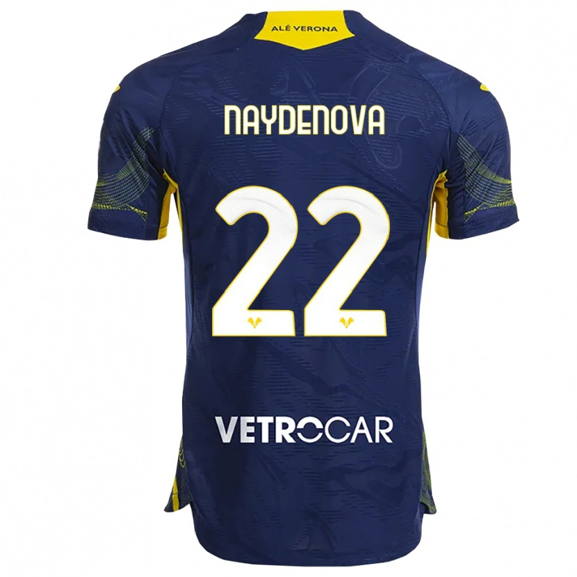 DanxenレディースIvana Naydenova#22ネイビー イエローホームシャツ2025/26ジャージーユニフォーム