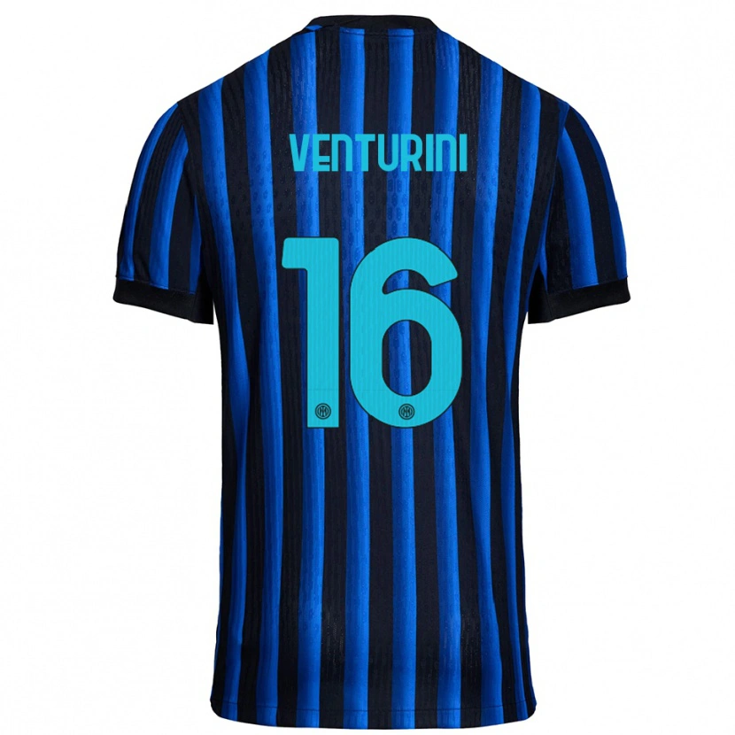 DanxenレディースMatteo Venturini#16ブラック ブルーホームシャツ2025/26ジャージーユニフォーム