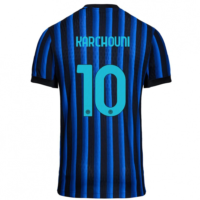 DanxenレディースGhoutia Karchouni#10ブラック ブルーホームシャツ2025/26ジャージーユニフォーム
