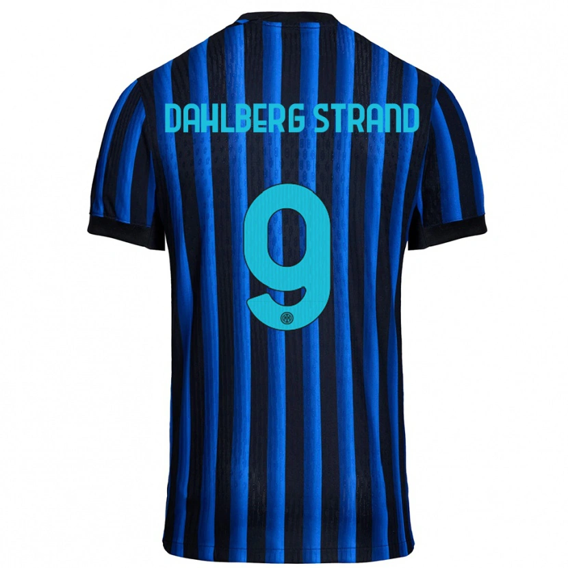 DanxenレディースJonas Dahlberg Strand#9ブラック ブルーホームシャツ2025/26ジャージーユニフォーム