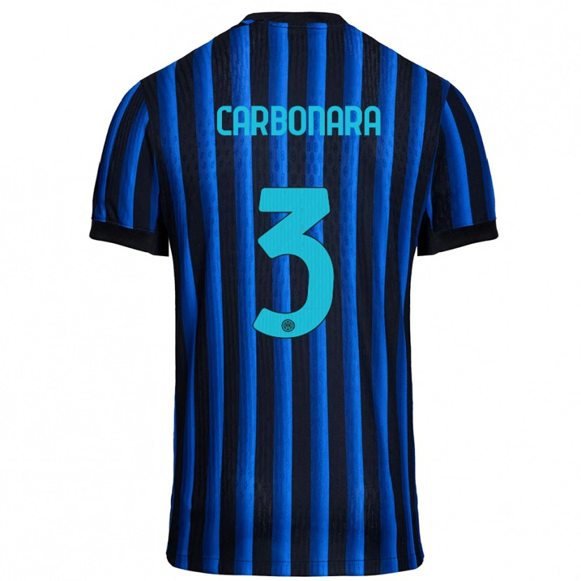 DanxenレディースMatteo Carbonara#3ブラック ブルーホームシャツ2025/26ジャージーユニフォーム