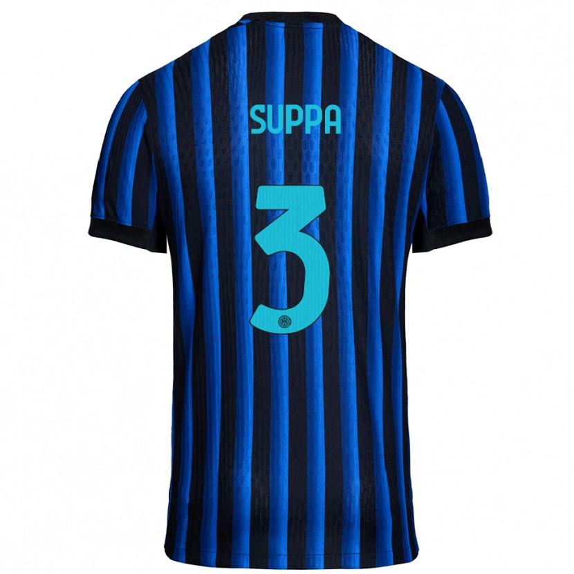 DanxenレディースSimone Suppa#3ブラック ブルーホームシャツ2025/26ジャージーユニフォーム