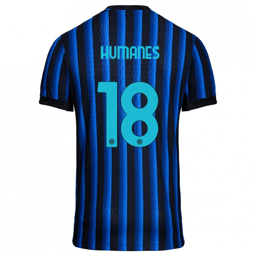 DanxenレディースHugo Humanes#18ブラック ブルーホームシャツ2025/26ジャージーユニフォーム