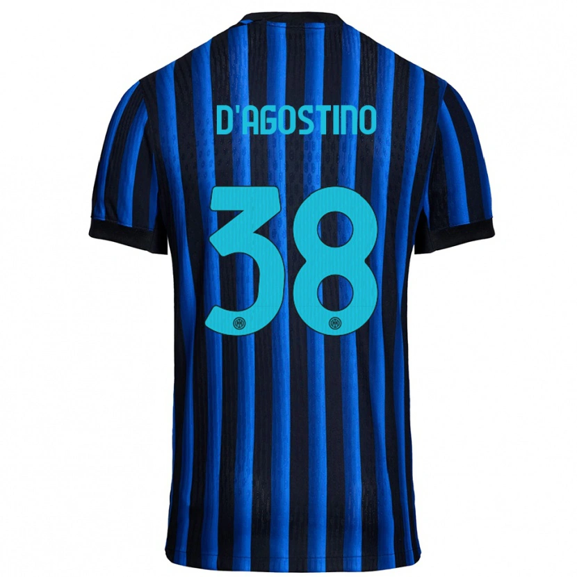 DanxenレディースGiovanni D'agostino#38ブラック ブルーホームシャツ2025/26ジャージーユニフォーム
