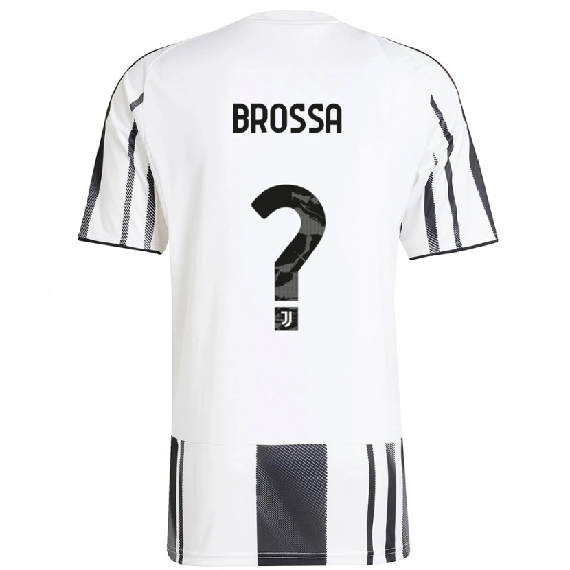 DanxenレディースLorenzo Brossa#0ホワイト ブラックホームシャツ2025/26ジャージーユニフォーム