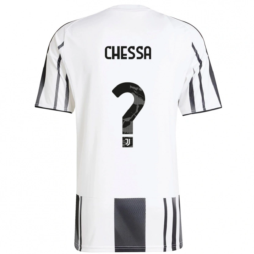 DanxenレディースStefano Chessa#0ホワイト ブラックホームシャツ2025/26ジャージーユニフォーム