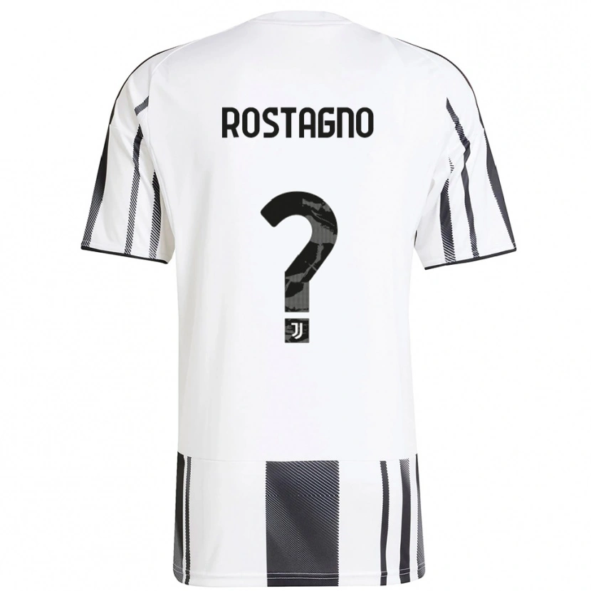 DanxenレディースAlberto Rostagno#0ホワイト ブラックホームシャツ2025/26ジャージーユニフォーム