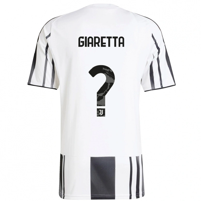 DanxenレディースEmanuele Giaretta#0ホワイト ブラックホームシャツ2025/26ジャージーユニフォーム