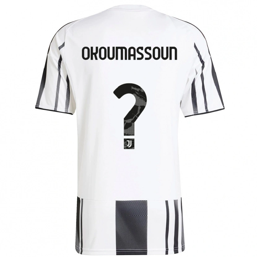 DanxenレディースIsmaele Okoumassoun#0ホワイト ブラックホームシャツ2025/26ジャージーユニフォーム
