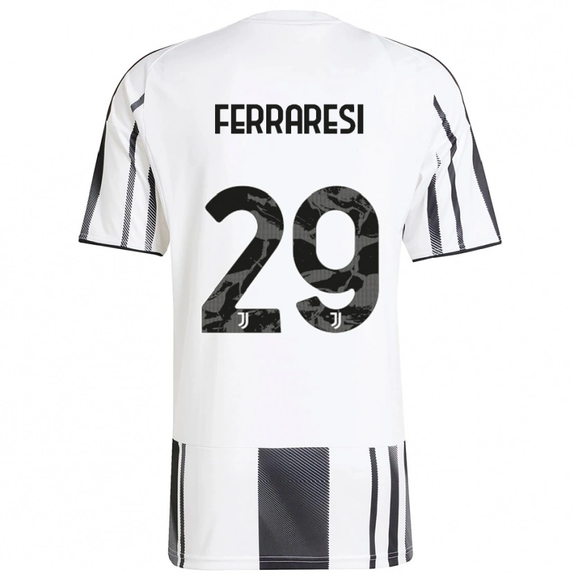DanxenレディースEleonora Ferraresi#29ホワイト ブラックホームシャツ2025/26ジャージーユニフォーム
