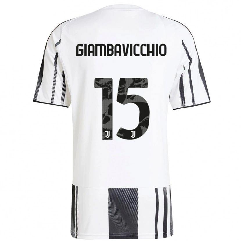DanxenレディースFranco Giambavicchio#15ホワイト ブラックホームシャツ2025/26ジャージーユニフォーム