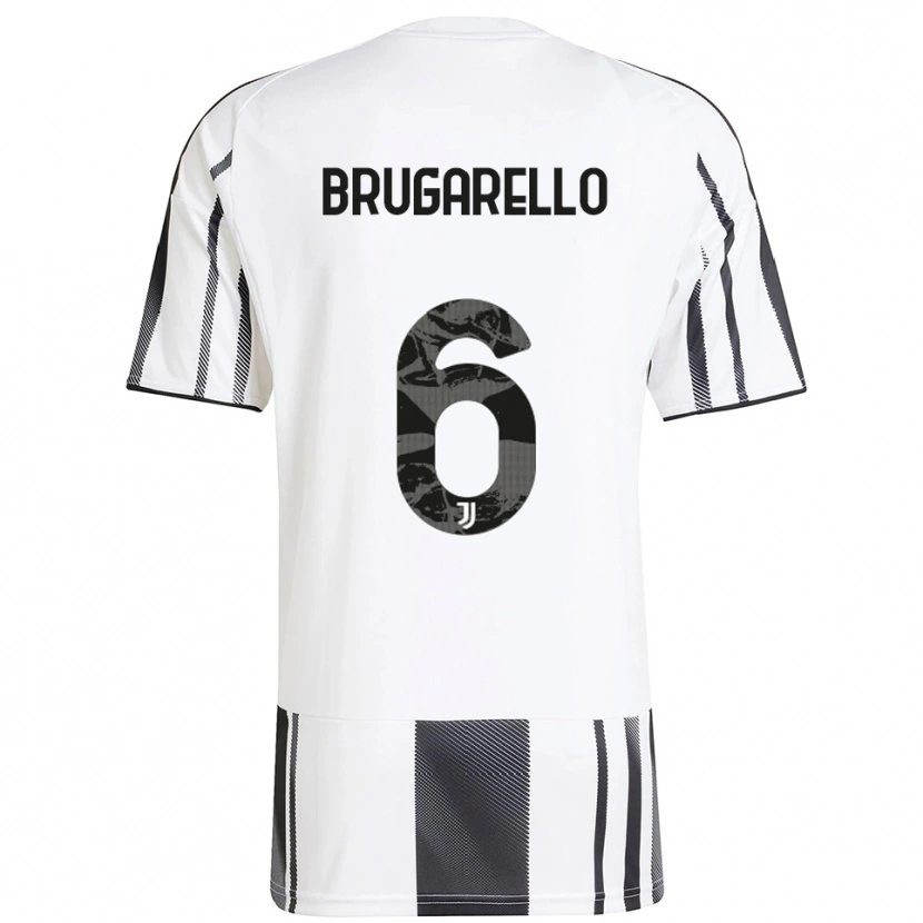 DanxenレディースMattia Brugarello#6ホワイト ブラックホームシャツ2025/26ジャージーユニフォーム