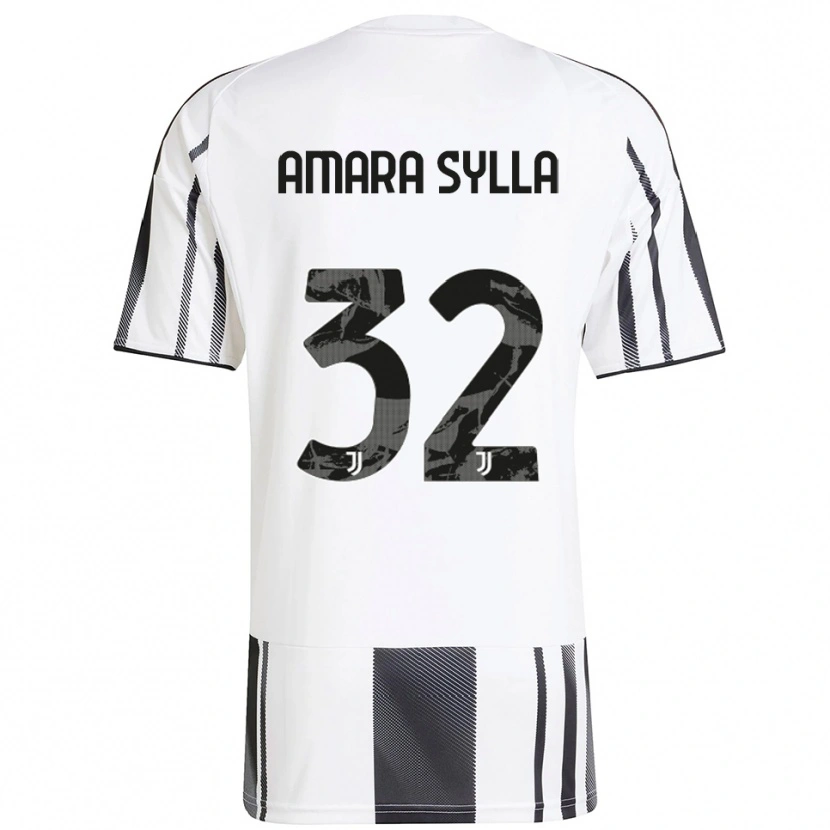 DanxenレディースIdris Amara Sylla#32ホワイト ブラックホームシャツ2025/26ジャージーユニフォーム