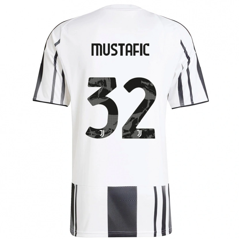 DanxenレディースEmma Mustafic#32ホワイト ブラックホームシャツ2025/26ジャージーユニフォーム