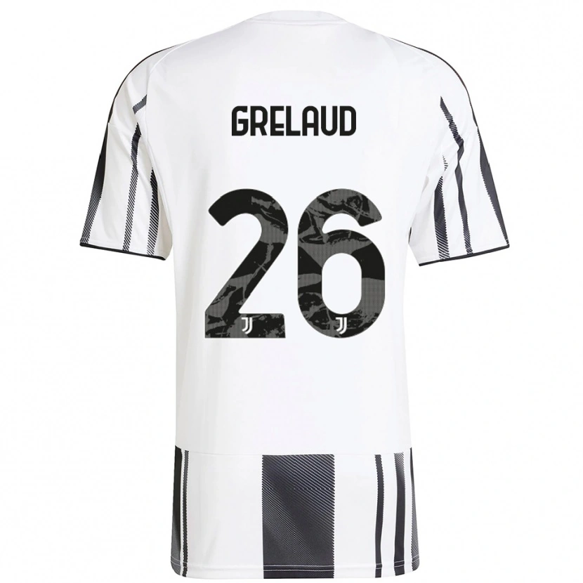 DanxenレディースJosue Grelaud#26ホワイト ブラックホームシャツ2025/26ジャージーユニフォーム