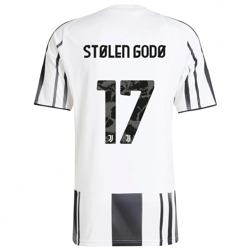 DanxenレディースEmma Stølen Godø#17ホワイト ブラックホームシャツ2025/26ジャージーユニフォーム