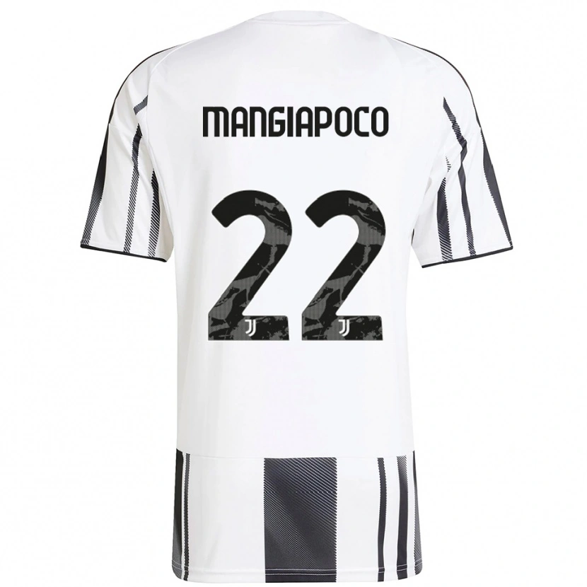 DanxenレディースStefano Mangiapoco#22ホワイト ブラックホームシャツ2025/26ジャージーユニフォーム