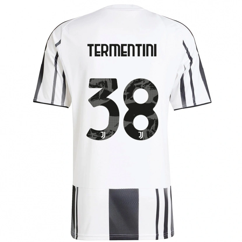 DanxenレディースGiorgia Termentini#38ホワイト ブラックホームシャツ2025/26ジャージーユニフォーム