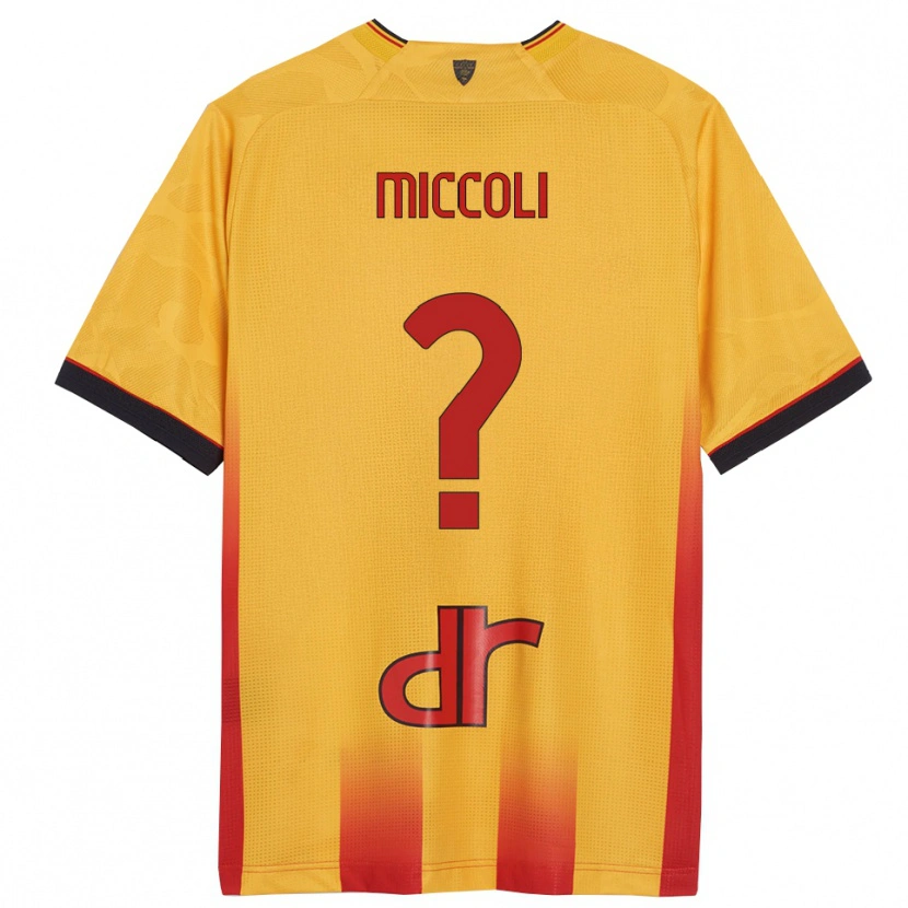 DanxenレディースRiccardo Miccoli#0イエロー オレンジホームシャツ2025/26ジャージーユニフォーム