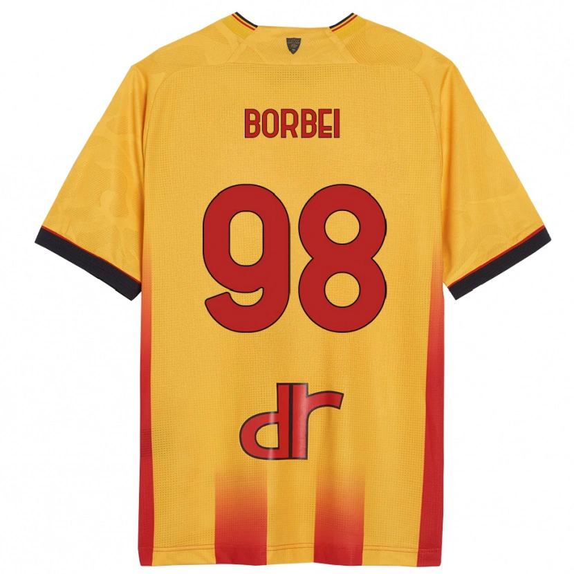 DanxenレディースAlexandru Borbei#98イエロー オレンジホームシャツ2025/26ジャージーユニフォーム