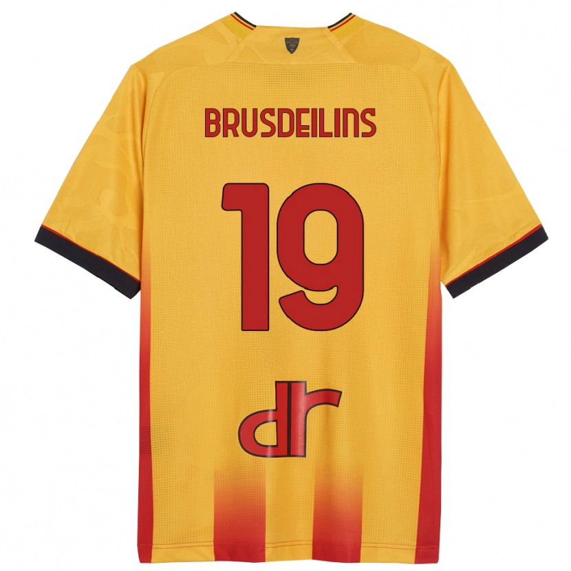 DanxenレディースBilal Brusdeilins#19イエロー オレンジホームシャツ2025/26ジャージーユニフォーム