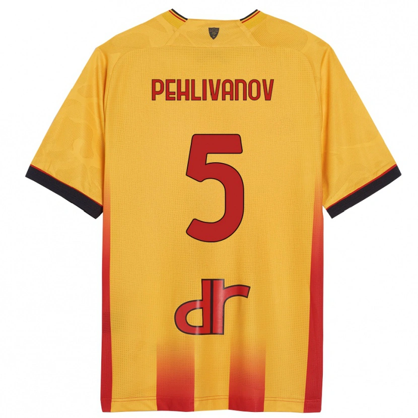 DanxenレディースCristian Pehlivanov#5イエロー オレンジホームシャツ2025/26ジャージーユニフォーム