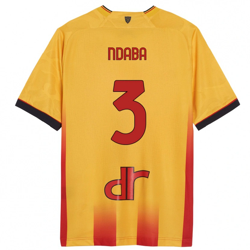 DanxenレディースCorrie Ndaba#3イエロー オレンジホームシャツ2025/26ジャージーユニフォーム