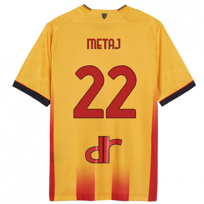 DanxenレディースDejvi Metaj#22イエロー オレンジホームシャツ2025/26ジャージーユニフォーム