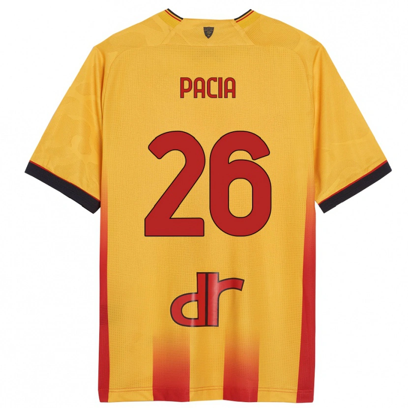DanxenレディースFabiano Pacia#26イエロー オレンジホームシャツ2025/26ジャージーユニフォーム
